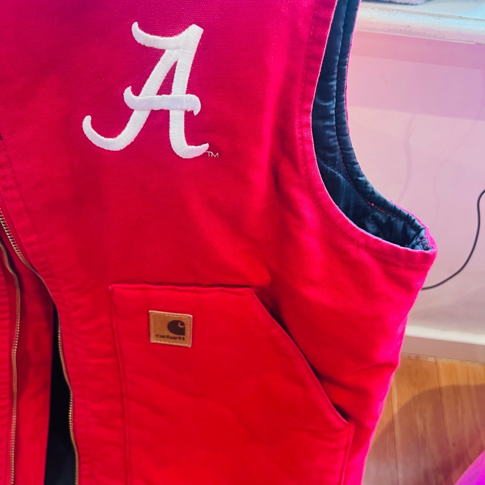 Carhartt Red Sleeveless Vest with Alabama 'A' Patch ALLWAYS
